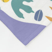 Dino Roar Fun Pattern Fleece Deken (Hoek)