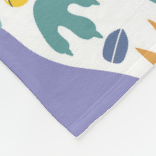 Dino Roar Fun Pattern Fleece Deken (Hoek)