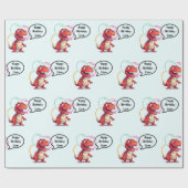 Dino Roar Gift Cadeaupapier (Vlak)