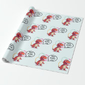 Dino Roar Gift Cadeaupapier (Uitgerold)