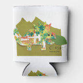 Dino Roar - Kinder kunst voor CHOC Blikjeskoeler (Voorkant)