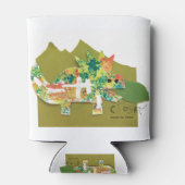 Dino Roar - Kinder kunst voor CHOC Blikjeskoeler (Achterkant)