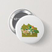 Dino Roar - Kinder kunst voor CHOC Ronde Button 5,7 Cm (Voorkant /achterkant)