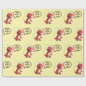 Dino Roar op Cream Gift Cadeaupapier (Vlak)