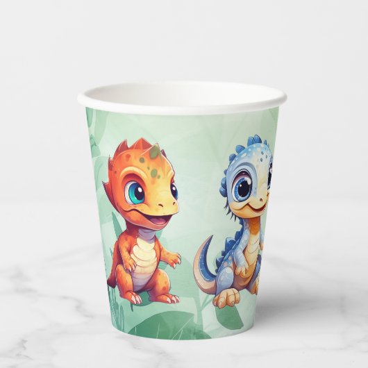 Dino Roar Verjaardag Bash Party Papieren Bekers (Voorkant)