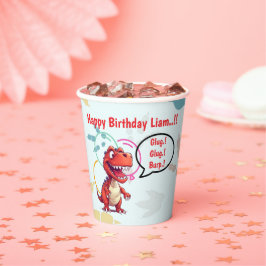 Dino Roar verjaardagsfeestje Papieren Bekers