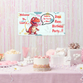 Dino Roar verjaardagsfeestje Spandoek