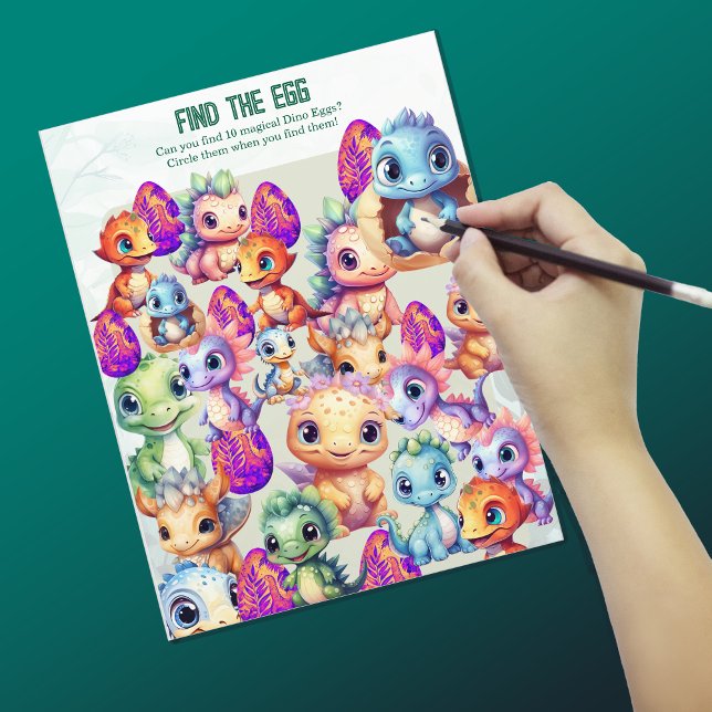 Dino Roar Vind de eieren Party Game Sheet (Creator heeft geüpload)