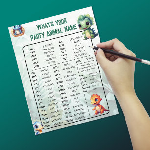 Dino Roar Whats Your Animal Party Game Blad