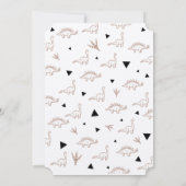 DINO ROARSAUM verjaardagsfeestje UITNODIGEN Kaart (Achterkant)