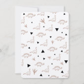 DINO ROARSOME uitnodiging voor verjaardagsfeestje (Achterkant)