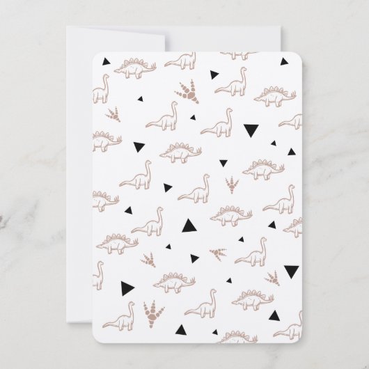 DINO ROARSOME uitnodiging voor verjaardagsfeestje (Achterkant)