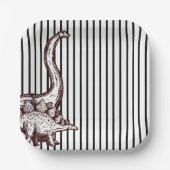 Dino Roarsome Verjaardagsfeest Bord ontwerp (Voorkant)