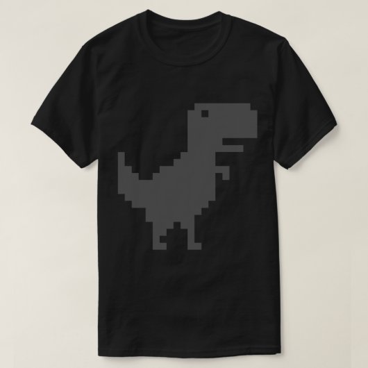 Dino Runner - Google Chrome Browser Game Classic T T-shirt (Design voorkant)