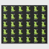 Dino-salty Funny Dinosaur Pun Dark BG Cadeaupapier (Vlak)