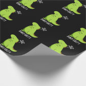 Dino-salty Funny Dinosaur Pun Dark BG Cadeaupapier (Hoek)