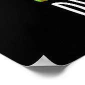 Dino-salty Funny Dinosaur Pun Dark BG Poster (Hoek)