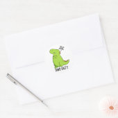 Dino-salty Funny Dinosaur Pun Ronde Sticker (Envelop)