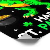 Dino-saurus St. Patrick's Day kabouter St. Patty's Poster (Hoek)
