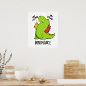 Dino-saus Grappige Dinosaurus Pun Poster (Keuken)