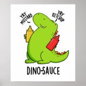 Dino-saus Grappige Dinosaurus Pun Poster (Voorkant)