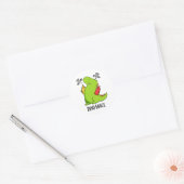 Dino-saus Grappige Dinosaurus Pun Ronde Sticker (Envelop)