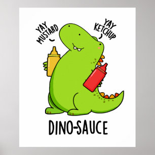 Dino-saus Grappige Dinosaurus Woordgrap  Poster