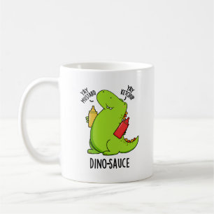 Dino-saus Grappige Dinosaurus Woordspeling Koffiemok