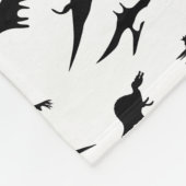 Dino Silhouettes Fleece Deken (Hoek)