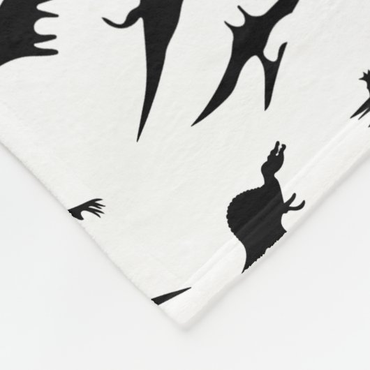Dino Silhouettes Fleece Deken (Hoek)