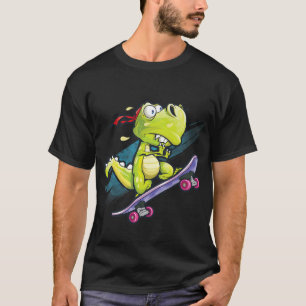 Dino Skateboard Shirt Jongens Skateboarden Kindere