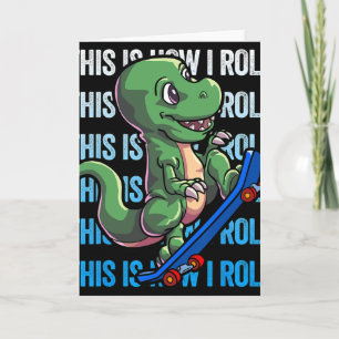 Dino skateboard shirt kids jongens skateboarden D Kaart