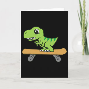 Dino skateboarden Schattige skateboard Dinosaurus  Kaart