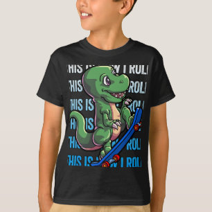 Dino Skateboarding Shirt Kinderen Jongens Skateboa