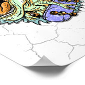 Dino Skatista Poster (Hoek)