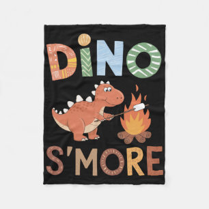 Dino S'more Dinosaur Trex Camping Smores Kawaii S' Fleece Deken