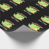 Dino-smore Funny Dinosaur Smore Pun Dark BG Cadeaupapier (Hoek)