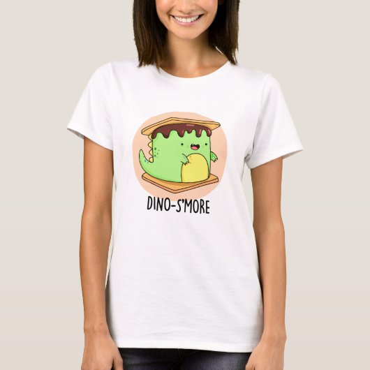 Dino-smore Funny Dinosaur Smore Pun T-shirt (Voorkant)