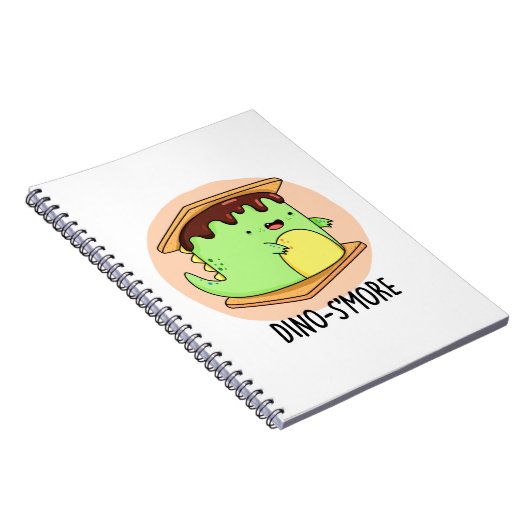 Dino-smore Grappige Dinosaurus Smore Woordgrap  Notitieboek (Rechterzijde)