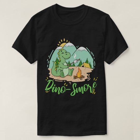 Dino S'mores Camping Gift Dinosaur Camp Smores Adu T-shirt (Design voorkant)