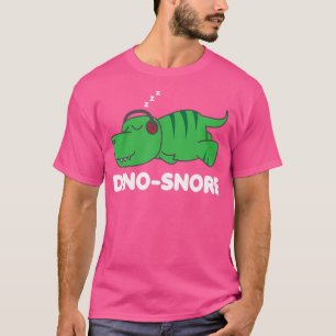 Dino Snore Pyjamas Trex Dinosaurus Hoofdtelefoon T-shirt