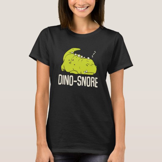 Dino Snore Rex Dinosaur Pun Snoring Tyrannosaurus T-shirt (Voorkant)