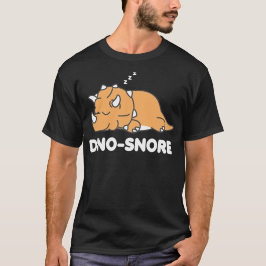 Dino Snore Triceratops Dinosaur Pyjamas T-shirt (Voorkant)