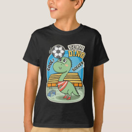 Dino Soccer Schattige Grappig T-shirt