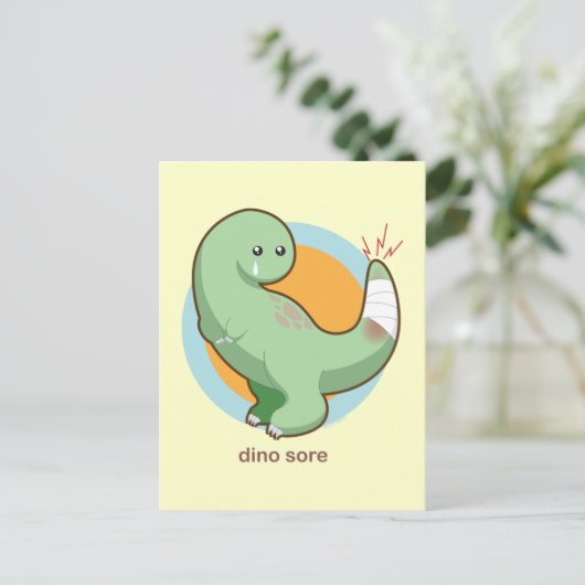 Dino Sore Briefkaart (Staand voorkant)