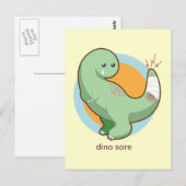 Dino Sore Briefkaart (Voorkant / Achterkant)