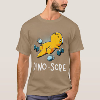 Dino Sore Funny Dinosaur Workout Gym Fitness Lifti T-shirt