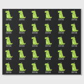Dino-sore Funny Irritated Dinosaur Pun Dark BG Cadeaupapier (Vlak)