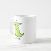 Dino-sore Funny Irritated Dinosaur Pun Koffiemok (Voorkant links)
