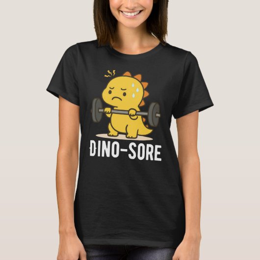 Dino Sore Grappige Dinosaurus Gym T-Shirt (Voorkant)
